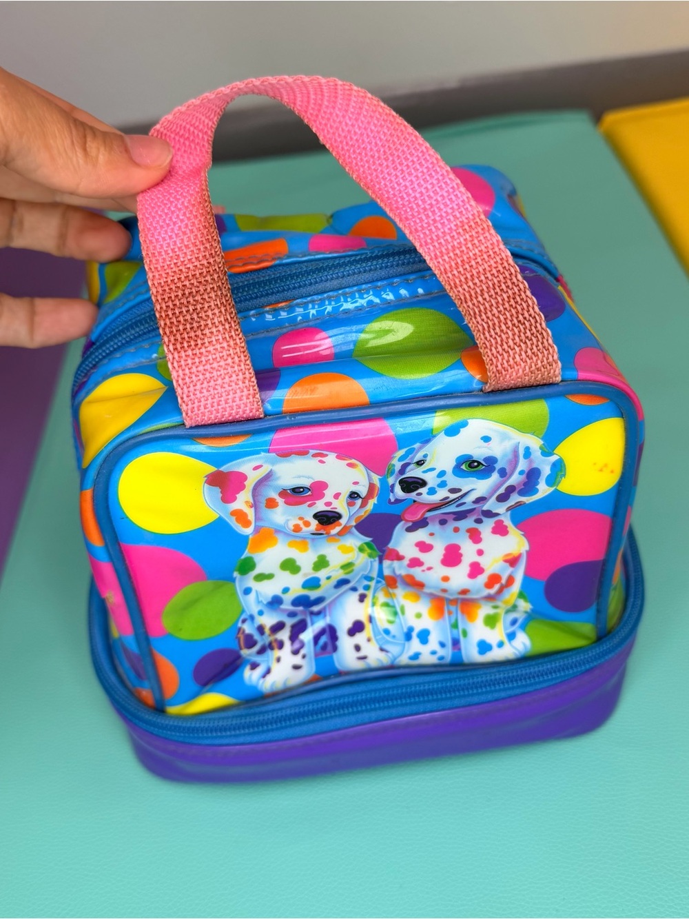 Lisa Frank Vintage Colorful Dalmatian Duo Kids Lunch Bag